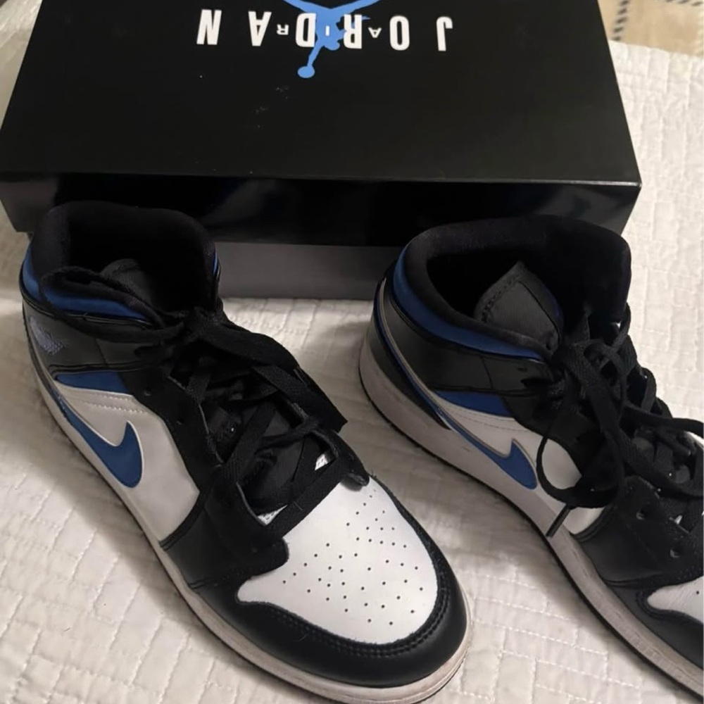 Jordan Kids Sneakers in Black, White, and Blue